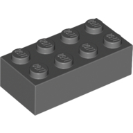 Lego kostka (kostička) 2x4, tmavě modro šedá (4211085)